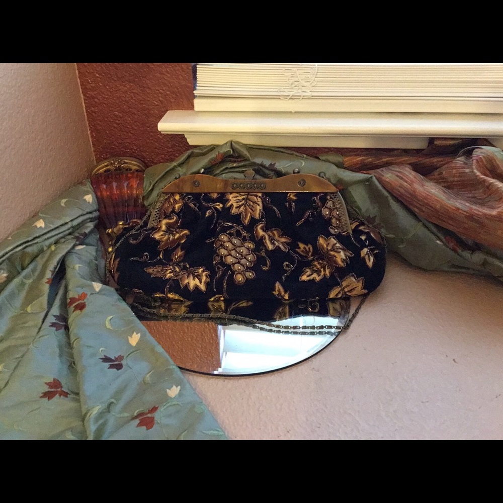 Vintage velvet evening bag